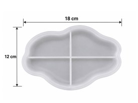 Molde silicona bandeja irregular bordes ondulados